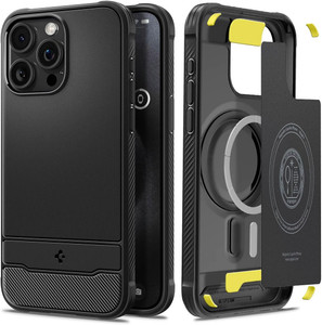 Spigen Rugged Armor (MagFit) for Apple iPhone 15 Pro - Matte Black