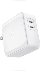 Spigen ArcStation Pro GaN Dual Port 70W for Life Wall Charger - White