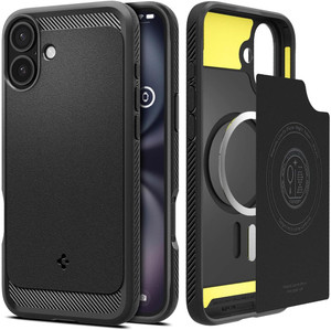 Spigen Rugged Armor Mag Fit for Apple iPhone 16 - Matte Black