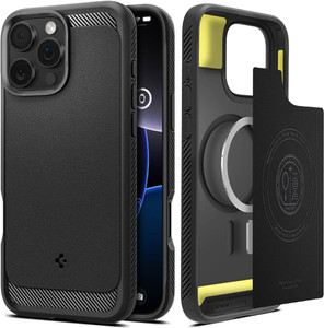 Spigen Rugged Armor Mag Fit for Apple iPhone 16 Pro - Matte Black Spigen Rugged Armor Mag Fit for Apple iPhone 16 Pro - Matte Black