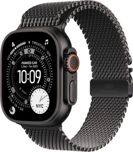 Apple Watch Ultra 3 (GPS + Cellular) 49mm Black Titanium Case with Black Titanium Milanese Large Loop (180-210mm) - 2025