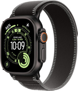 Apple Watch Ultra 3 (GPS + Cellular) 49mm Black Titanium Case with Black/Charcoal Trail Loop M/L - 2025
