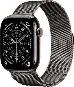 Apple Watch Series 11 (GPS + Cellular) 46mm Slate Titanium Case with Slate Milanese Loop M/L - 2025