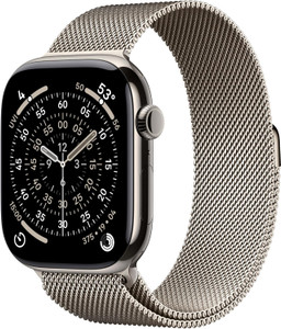 Apple Watch Series 11 (GPS + Cellular) 46mm Natural Titanium Case with Natural Milanese Loop M/L - 2025