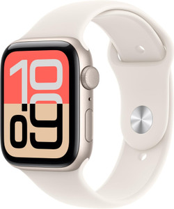Apple Watch SE 3 (GPS) 44mm Starlight Aluminium Case with Starlight Sport Band M/L - 2025