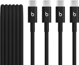 Beats USB-C to USB-C Woven Cable (2-Pack) 5ft | 1.5m - Bolt Black