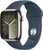 Apple Watch Series 9 (GPS + Cellular) 41mm Silver Stainless Steel Case with Storm Blue Sport Band M/L (145-200mm wrist)