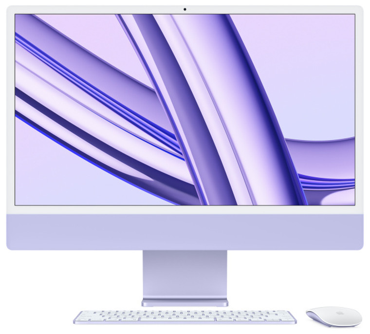 24-inch iMac Retina 4.5K Display M3 Chip with 8-Core CPU and 10-Core GPU 8GB/512GB SSD Magic Keyboard with Touch ID (English) Purple - November 2023