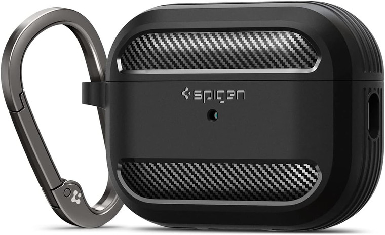 Spigen Rugged Armor for Apple AirPods Pro (2nd Generation) - Matte Black