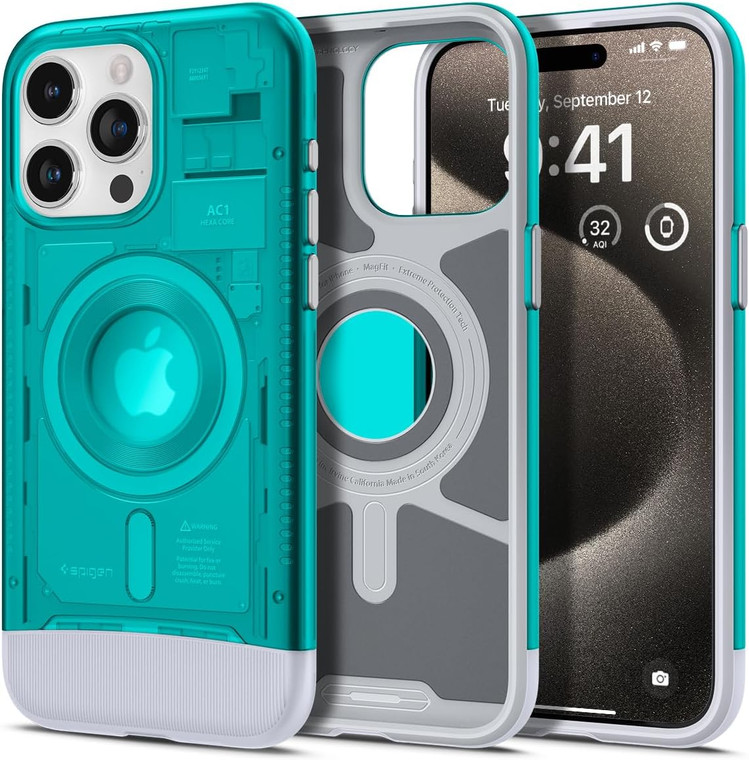 Spigen Classic C1 Magfit for Apple iPhone 15 Pro Max - Bondi Blue