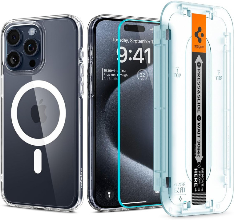 Spigen Ultra Hybrid Pack (MagFit) for Apple iPhone 15 Pro Max - White