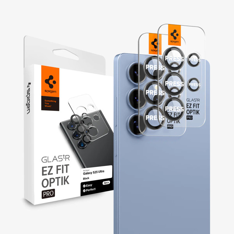 Spigen Glas.tR EZ Fit Optik Pro for Samsung Galaxy S25 Ultra - Black