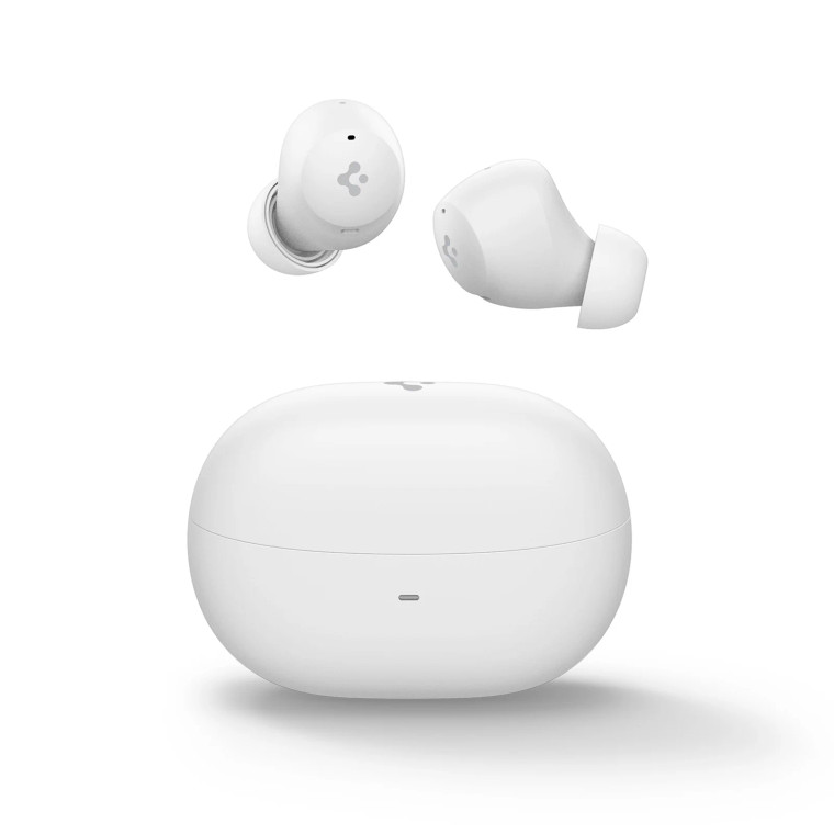 Spigen True Wireless Noise Cancelation Earbuds SA2401 for Life Bluetooth Headphones - White