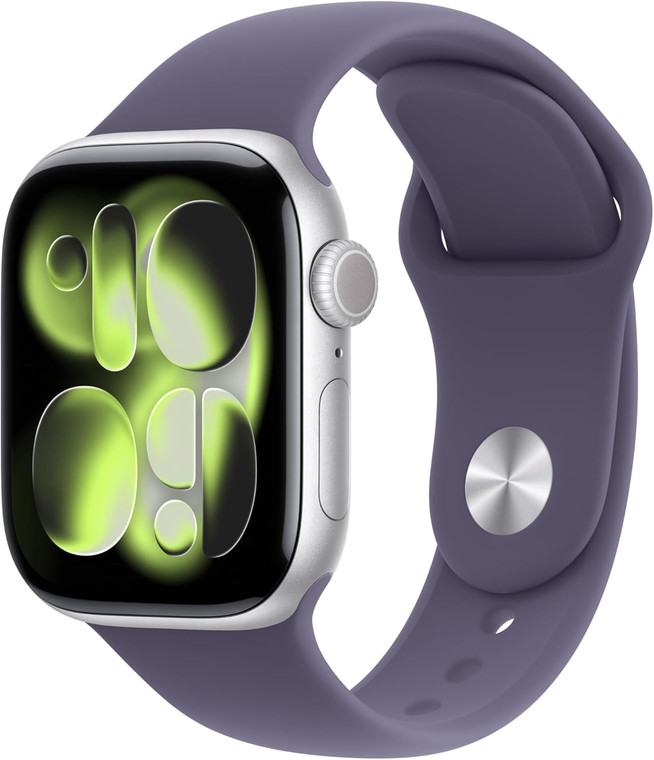 Apple Watch Series 11 (GPS) 42mm Silver Aluminium Case with Purple Fog Sport Band S/M - 2025