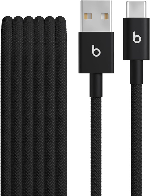 Beats USB-A to USB-C Woven Cable 5ft | 1.5m - Bolt Black