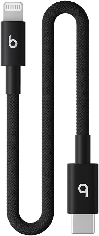 Beats USB-C to Lightning Woven Short Cable 8in | 20cm - Bolt Black