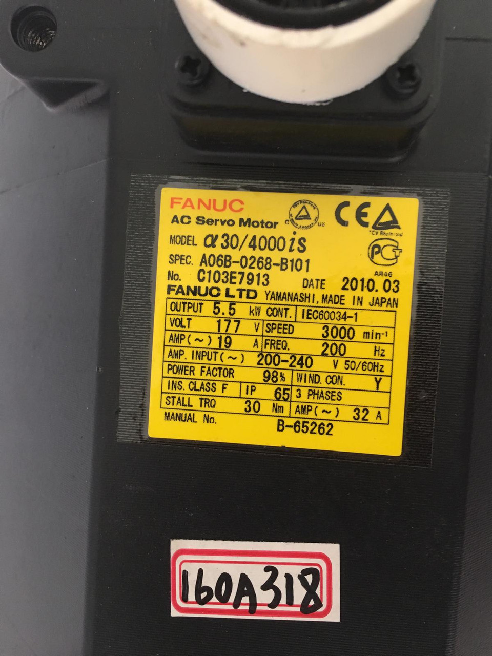 A06B-0268-B101, A06B0268B101 Fanuc Servo Motor