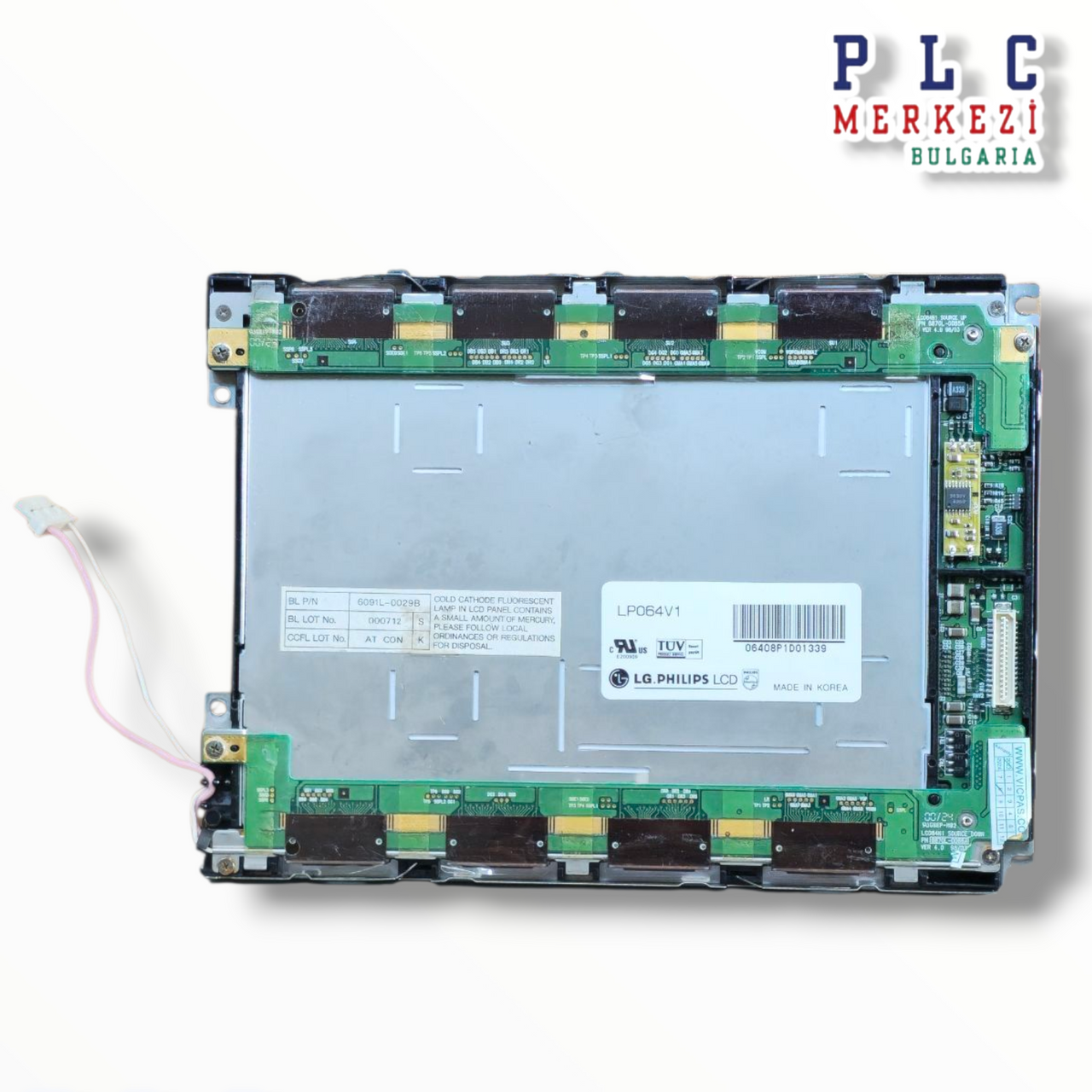 LP064L1 rear label close-up with model code and connector