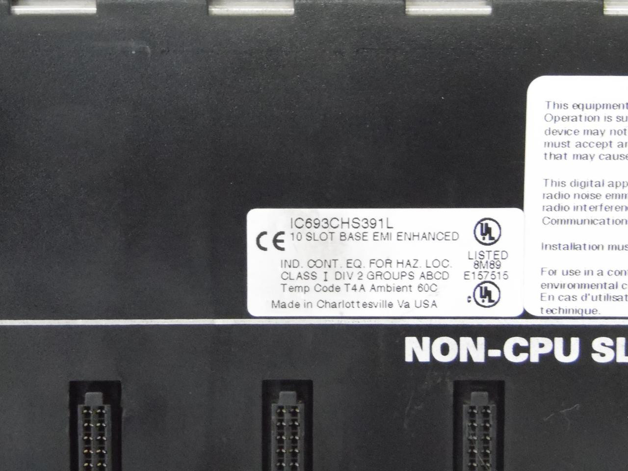 IC693CHS391L GE-FANUC Programmable Controller Base