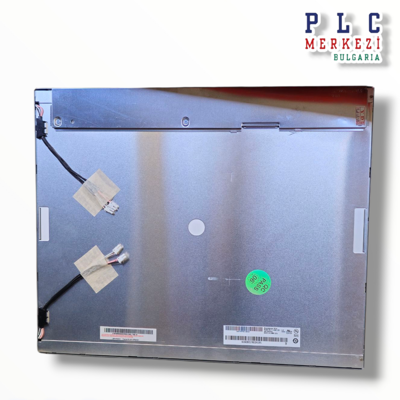 Rear label of M190EG01 V2 LCD panel (used) Rear label of M190EG01 V2 LCD panel (used)