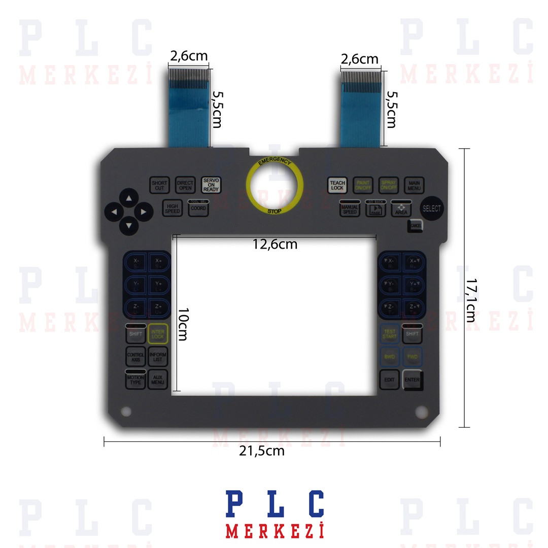 JZRCR-NPP03-20  171mm X 215mm MEMBRANE KEYPAD
