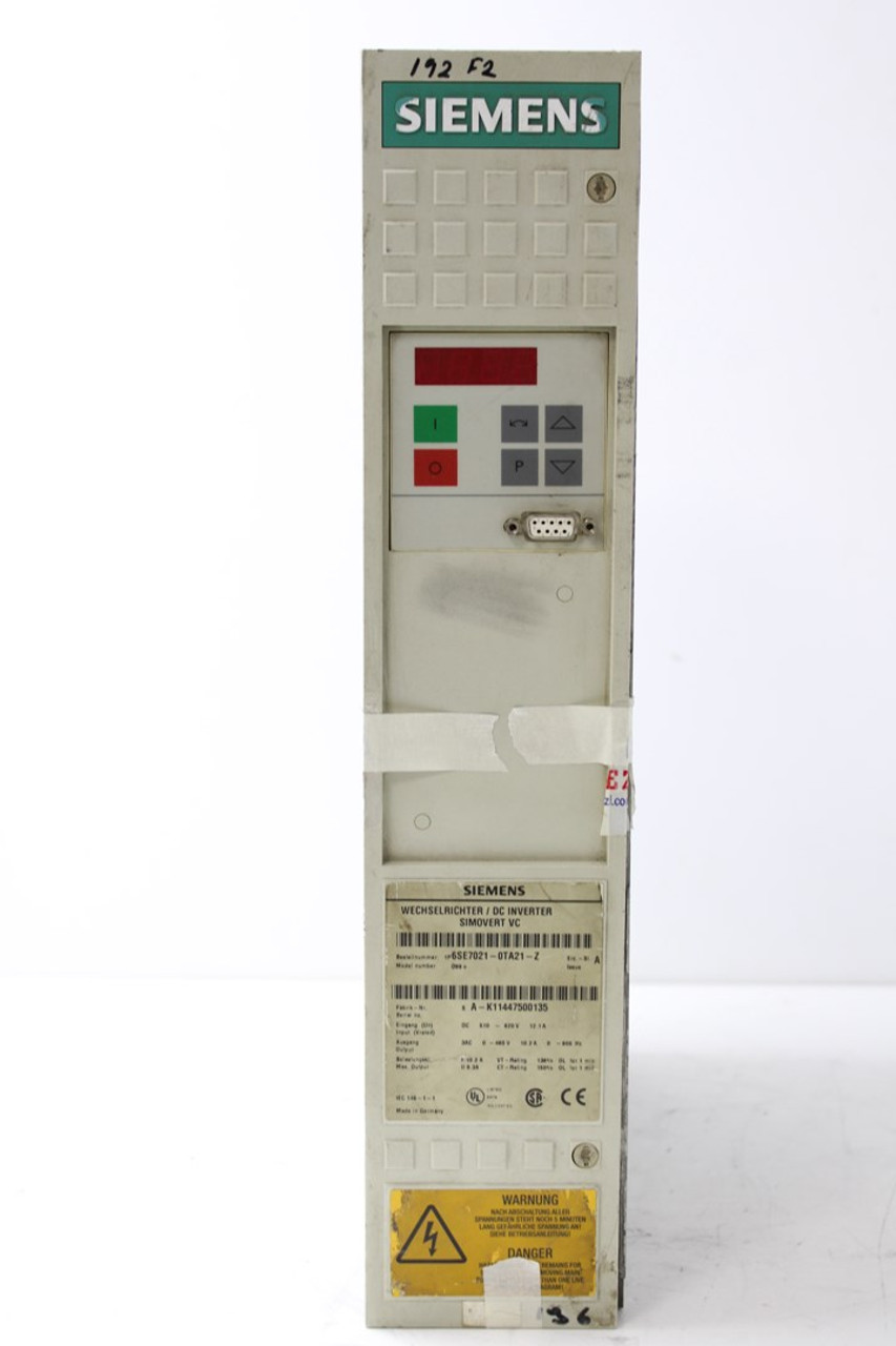 6SE7 021-0TA21-Z, 6SE7021-0TA21-Z SIEMENS SIMOVERT