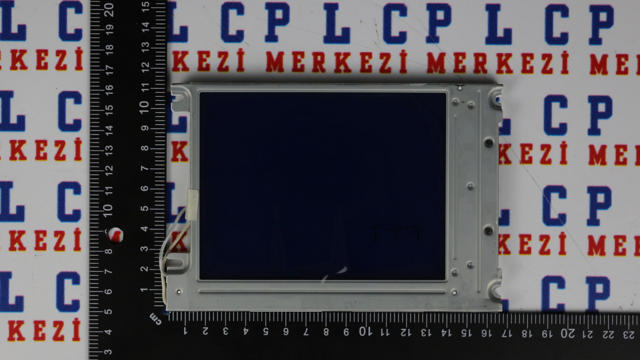 Front view of LSUBL6371A 5.7-inch LCD screen with connector pins visible.