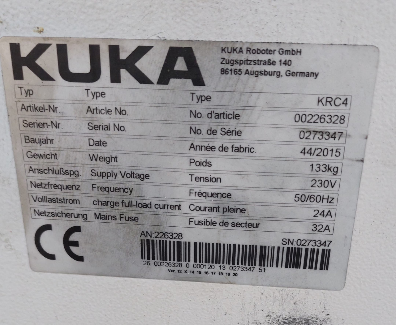 KUKA KRC4 KR10 R1100 SIXX