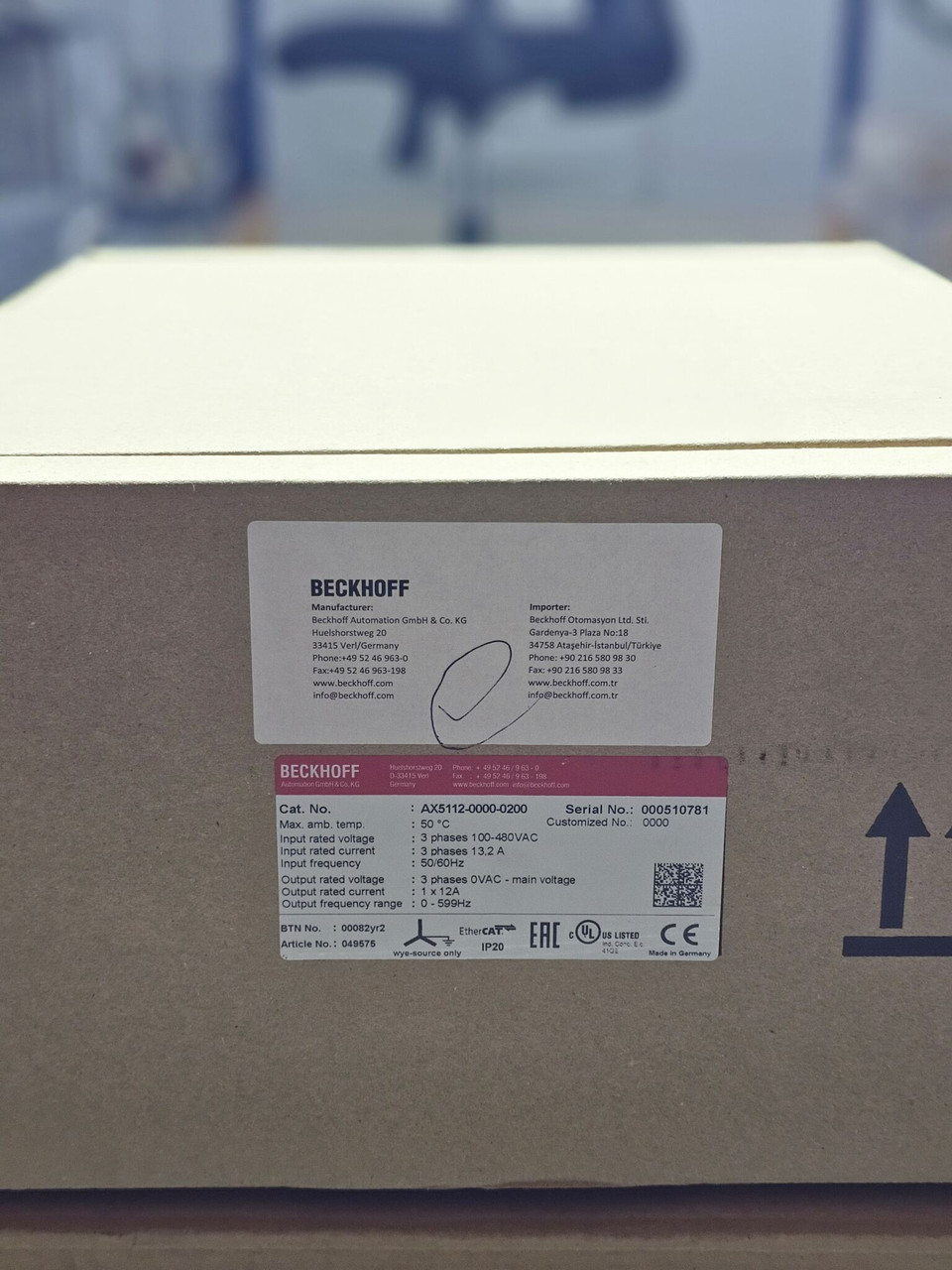Beckhoff AX5112-0000-0200 Servo Drive Amplifier | 12A for EtherCAT Systems Beckhoff AX5112-0000-0200 Servo Drive Amplifier | 12A for EtherCAT Systems