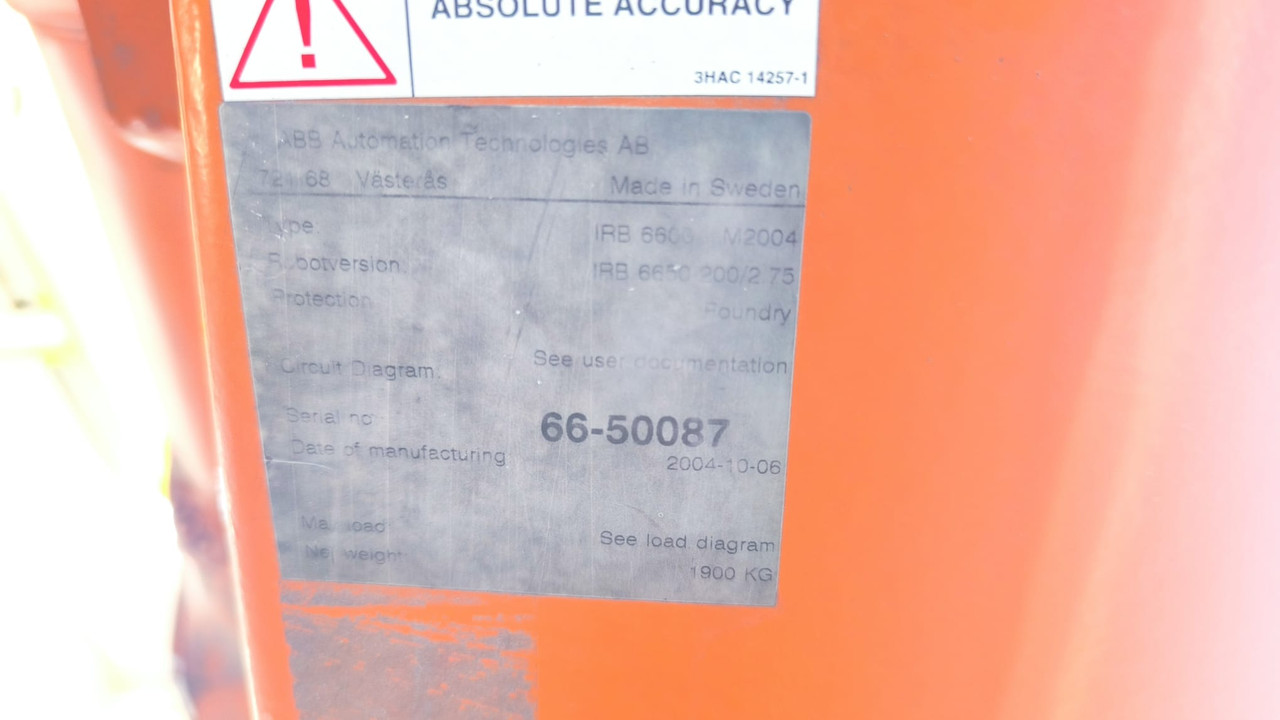ABB IRB6650-200/2.75 FOUNDRY