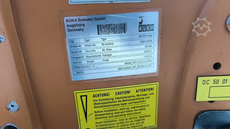 KUKA KR 200 COMP KRC2 2005 MODEL TESTED