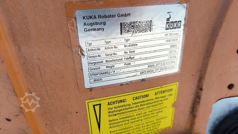 KUKA KRC2 KR 200 COMP 2007 MODEL