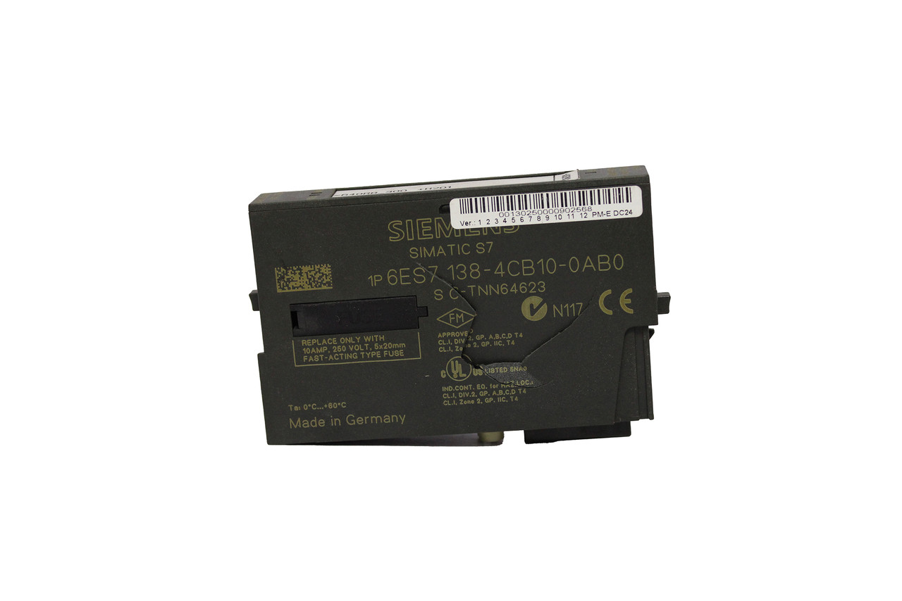 Siemens 6ES7138-4CB10-0AB0 ET 200S PM-E 24-48V DC 230V AC Power Module