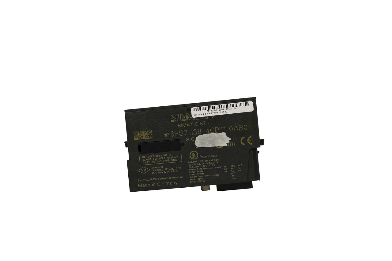 Siemens 6ES7138-4CB11-0AB0 SIMATIC DP ET 200S PM-E Power Module Diag