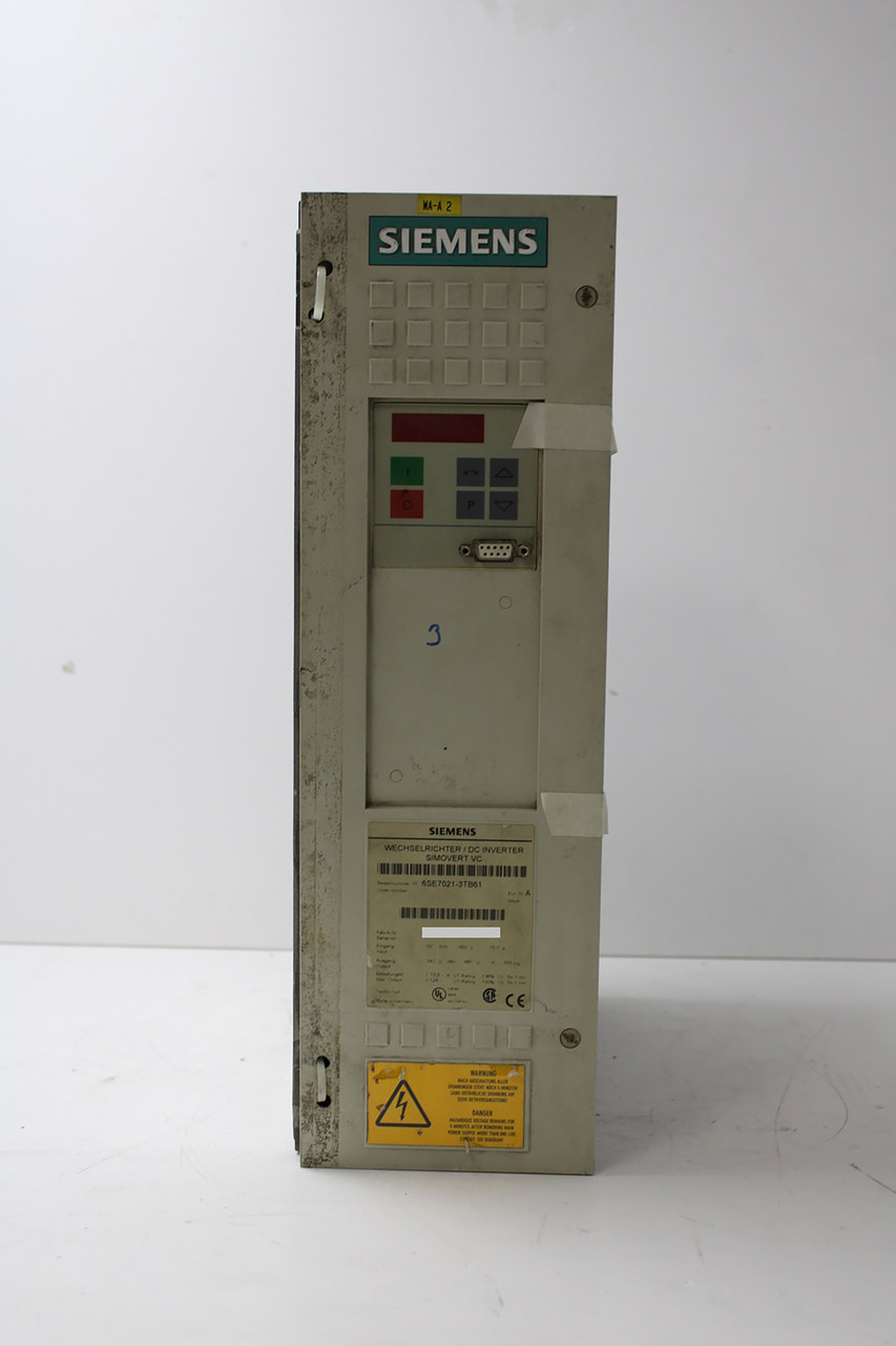 Siemens 6SE7021-3TB61 SIMOVERT MASTERDRIVES Inverter Unit