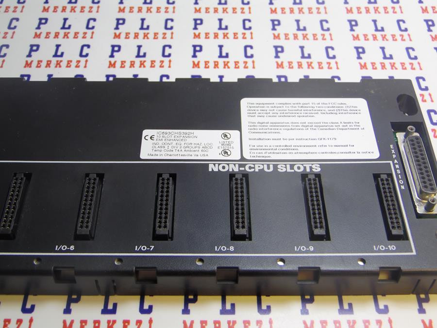 GE Fanuc IC693CHS392H Series 90-30 10-Slot Baseplate Expansion Rack