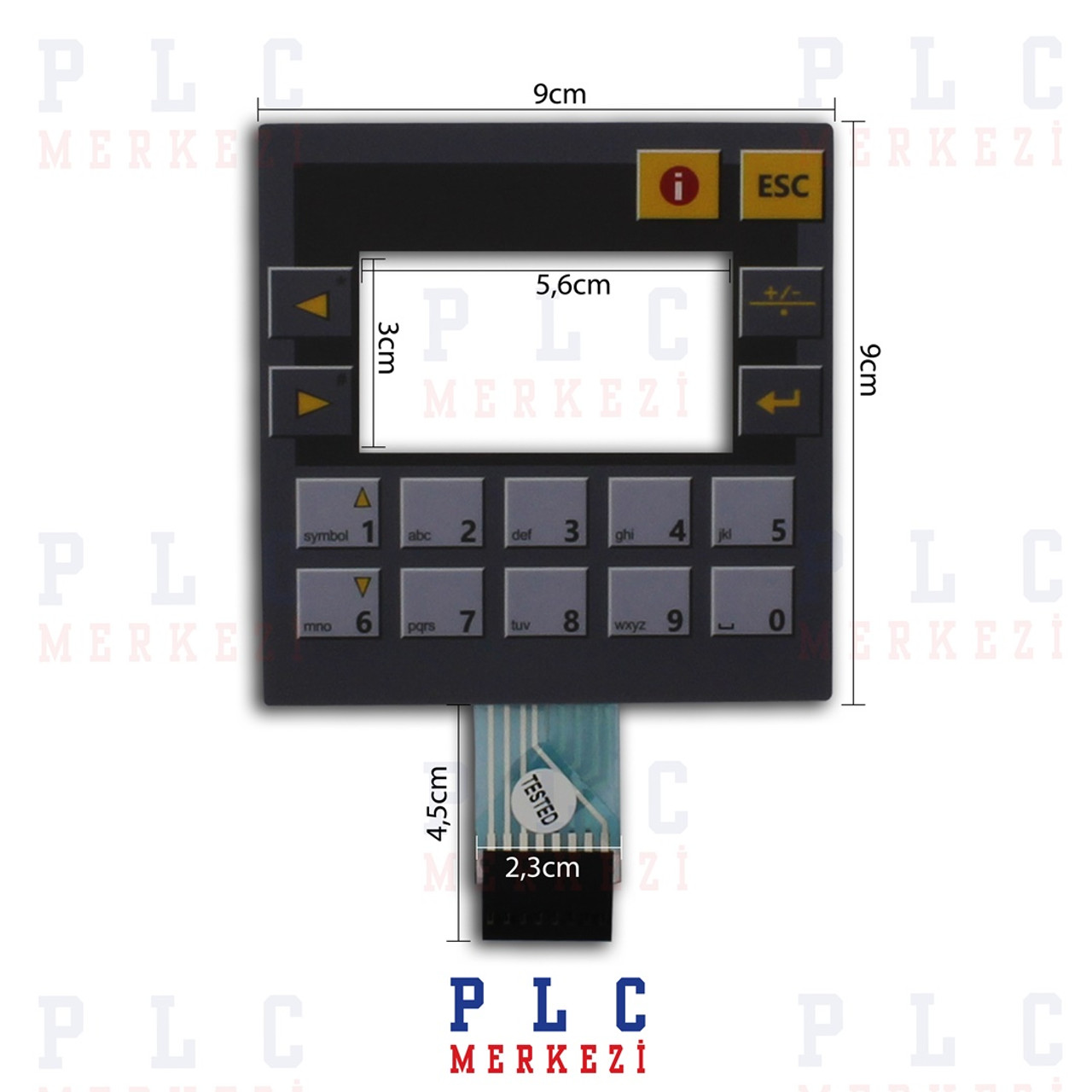 VISION 120 V120-22-RA22  90X90mm MEMBRANE KEYPAD