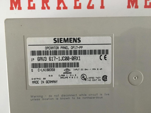 6AV3 617-1JC00-0AX1, 6AV3617-1JC00-0AX1 Siemens OP17 Operator panel