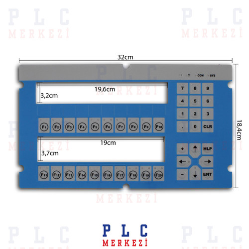 325 mm X 185 mm MEMBRANE KEYPAD