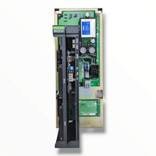Front view of Yaskawa JARCR-XEB01-2 expansion module – industrial automation spare part, used condition