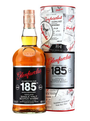 GLENFARCLAS 185TH ANNIVERSARY SINGLE MALT SCOTCH WHISKY 700ML BOXED GLENFARCLAS 185TH ANNIVERSARY SINGLE MALT SCOTCH WHISKY 700ML BOXED