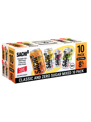 SACHI8 CLASSIC & ZERO SUGAR MIXED PACK 8% CANS 3X10X375ML