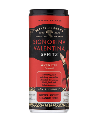 BARNES AND BROWN NON ALC SIGNORINA VALENTINA SPRITZ CANS 6X4X250ML