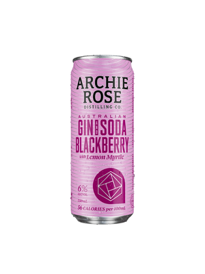 ARCHIE ROSE GIN & SODA - BLACKBERRY & LEMON MYRTLE CANS 6X4X330ML
