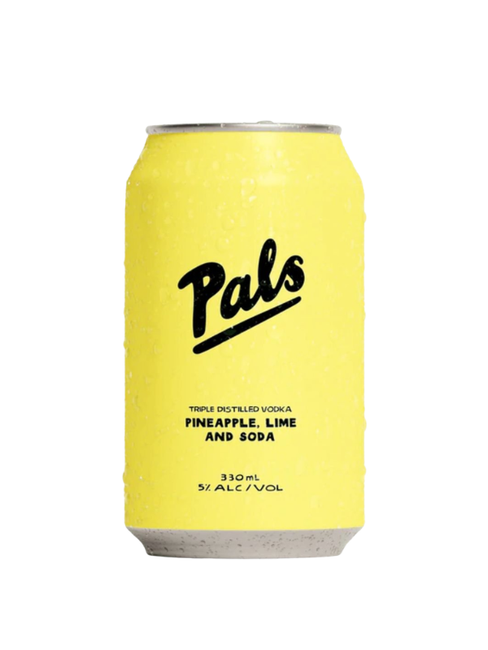 PALS VODKA  PINEAPPLE LIME AND SODA CANS 3X4X330ML