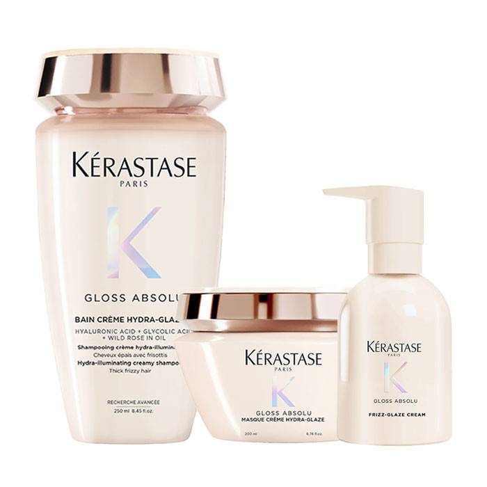 Kerastase Gloss Absolu Anti-Frizz Trio Bundle for Thick Hair