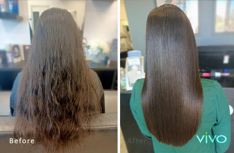 kerasilk treatment before and after - vivo salon