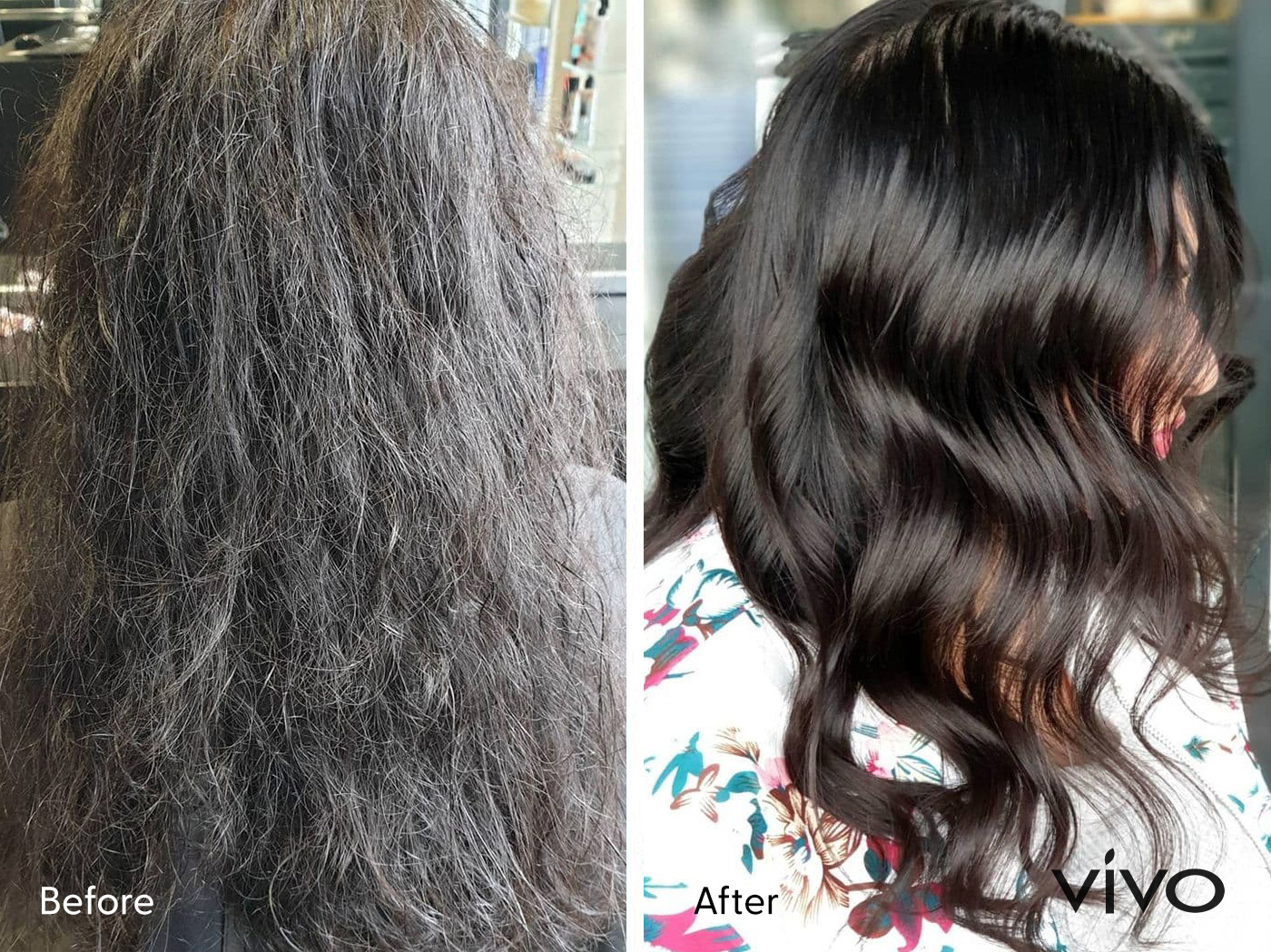 kerasilk treatment before and after - vivo salon