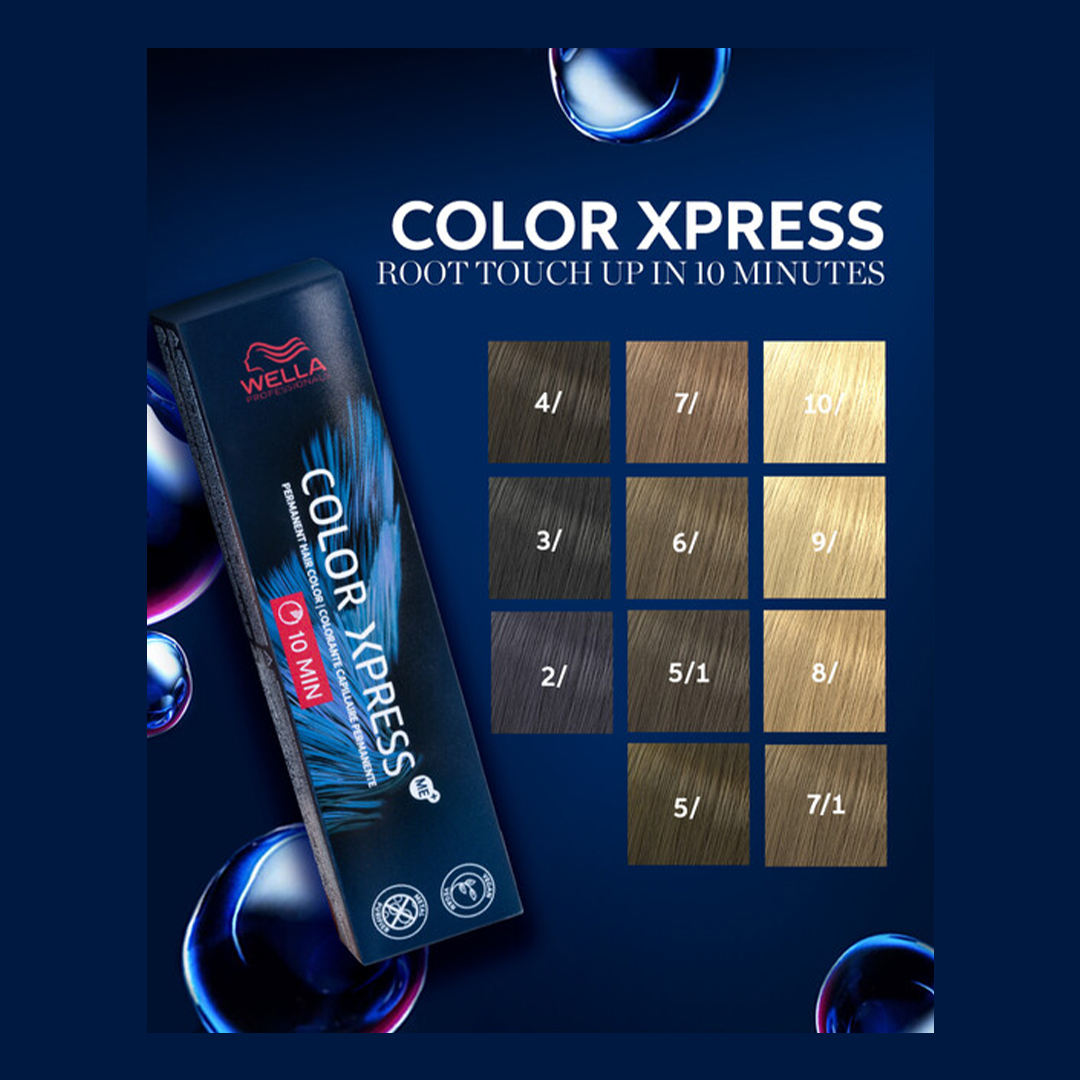 Please note: Wella Color Xpress is offered in a selected range of natural shades. View the shade palette in the gallery.