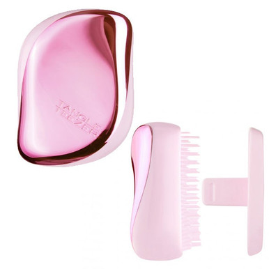 Tangle Teezer Compact Baby Doll Pink Chrome Vivo Hair Salon